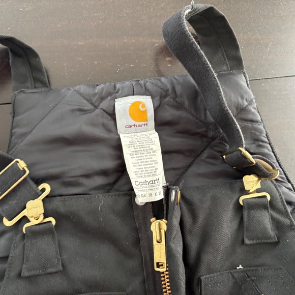 NWOT Mens Carhartt Yukon Biberalls Insulated Zip to Waist Double Knee 38 X 30 - Picture 3 of 10